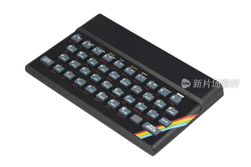 复古的1980年Sinclair ZX Spectrum电脑。